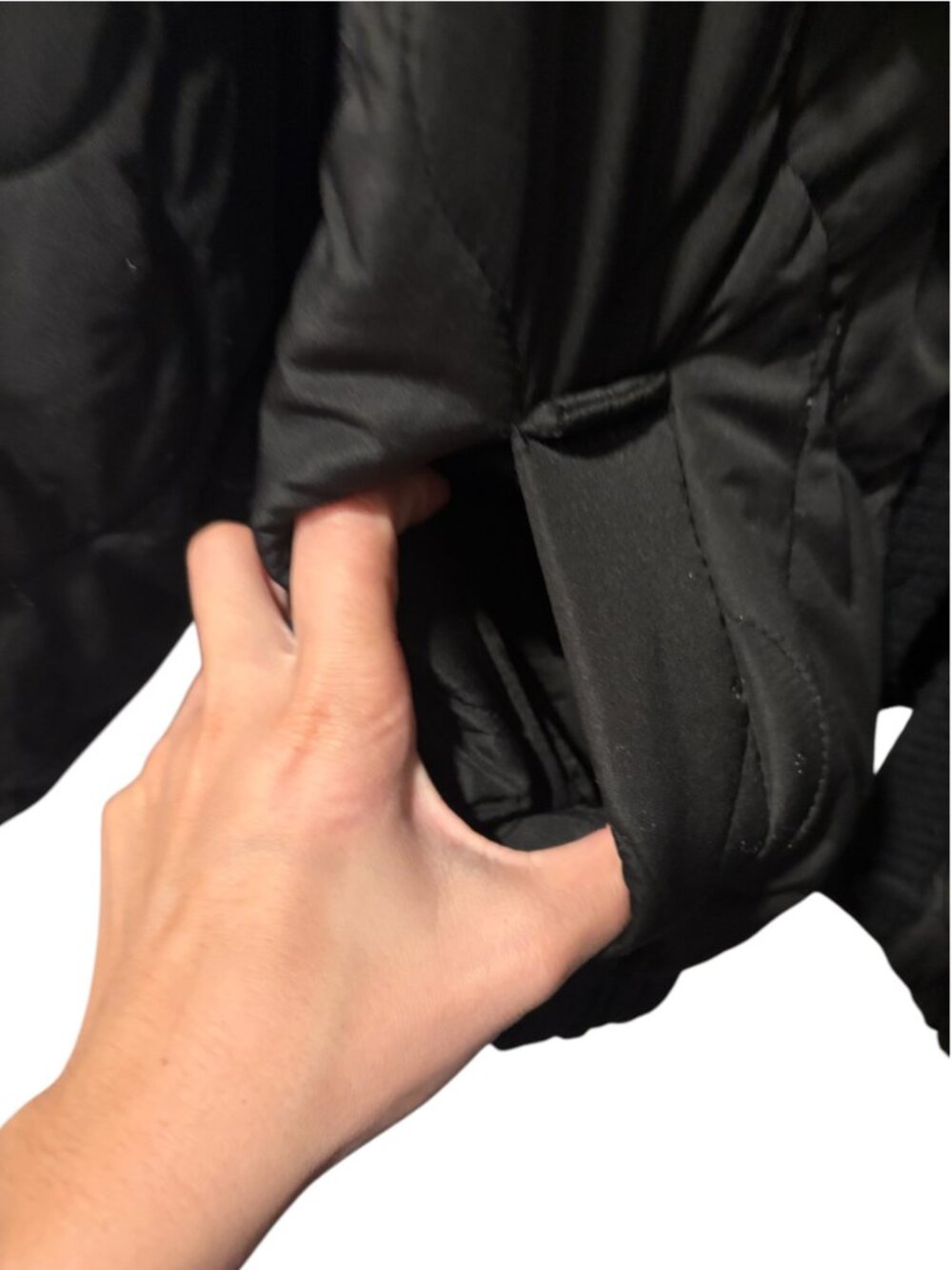 Oliver O Cable Knit Fringe Quilted Jacket - Picture 7 of 9